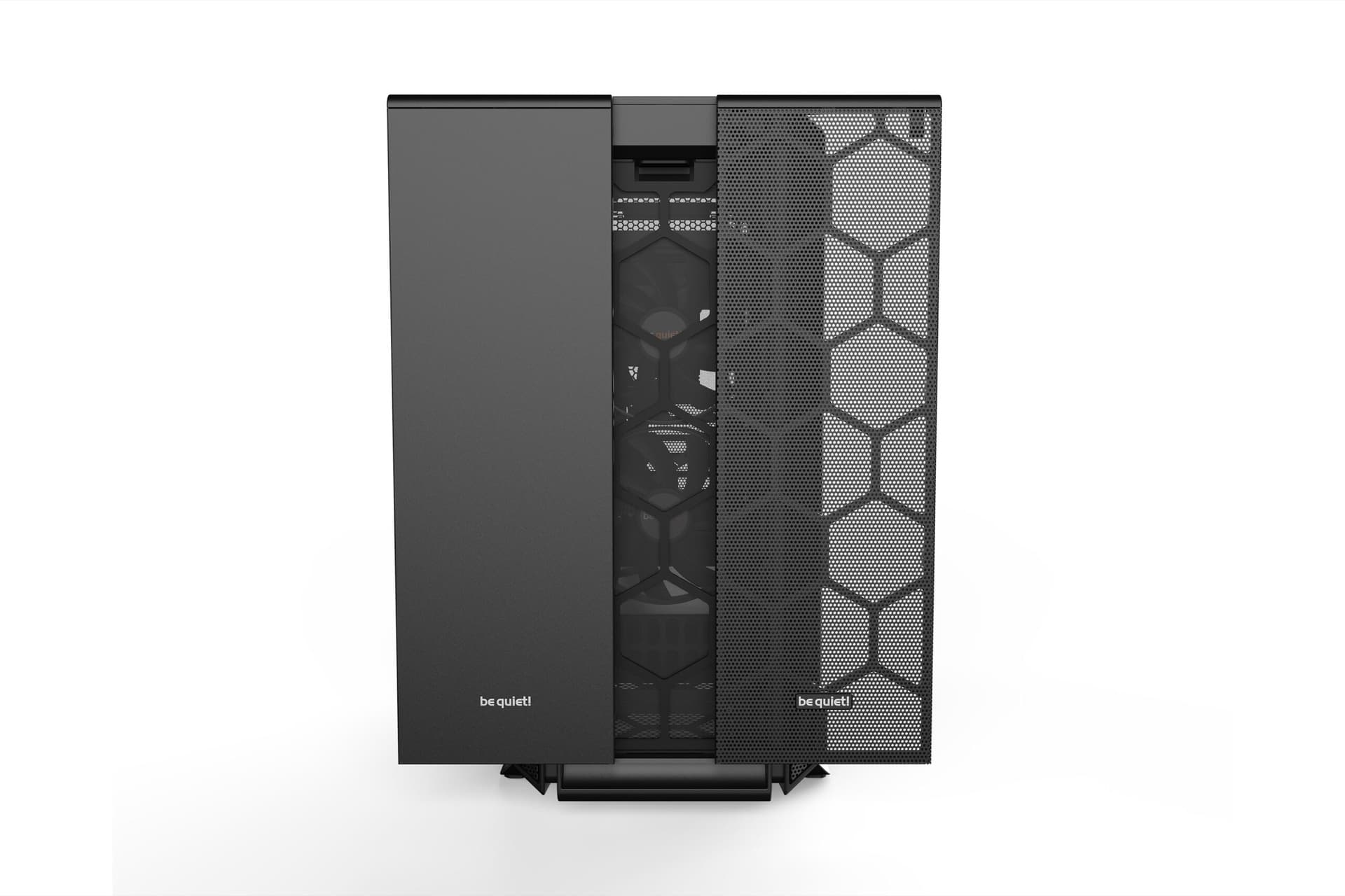 CARCASA be quiet! "SILENT BASE 802", Middle Tower,ATX, fara sursa, 3xfan,USB 3.2 gen 1 x 3,USB Type-C x 1, audiox2,PSU shroud, 7+2 sloturi expansiune, iluminare, negru "BG039" — miniatură