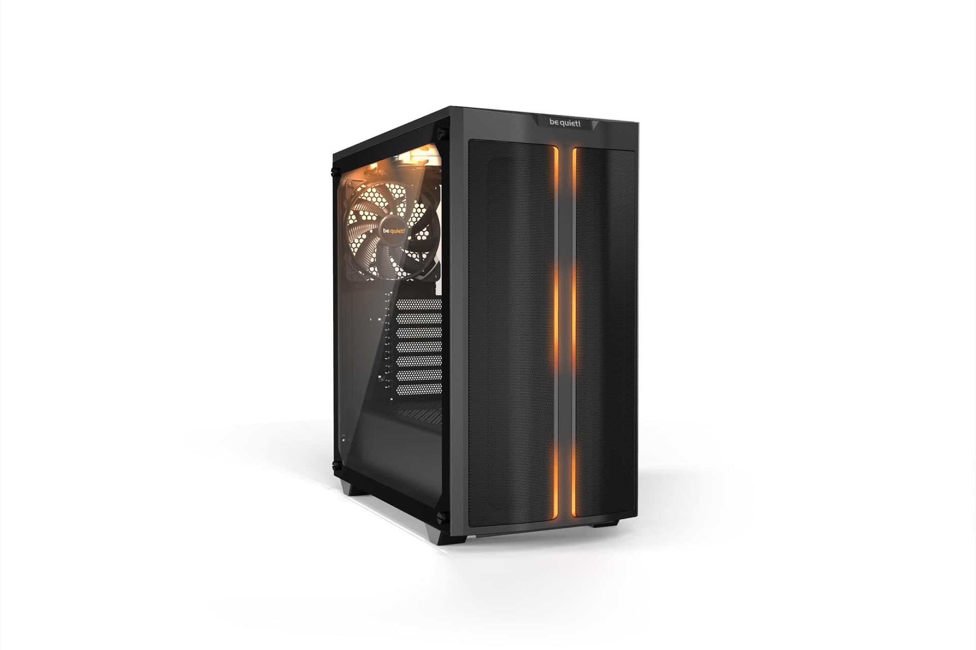 CARCASA be quiet! "PURE BASE 500DX", Middle Tower, ATX, fara sursa, 3xfan, USB 3.2 gen 1 x 1, USB Type-C x 1, audio+mic, PSU shroud, 7 sloturi expansiune,ARGB, negru, "BGW37"