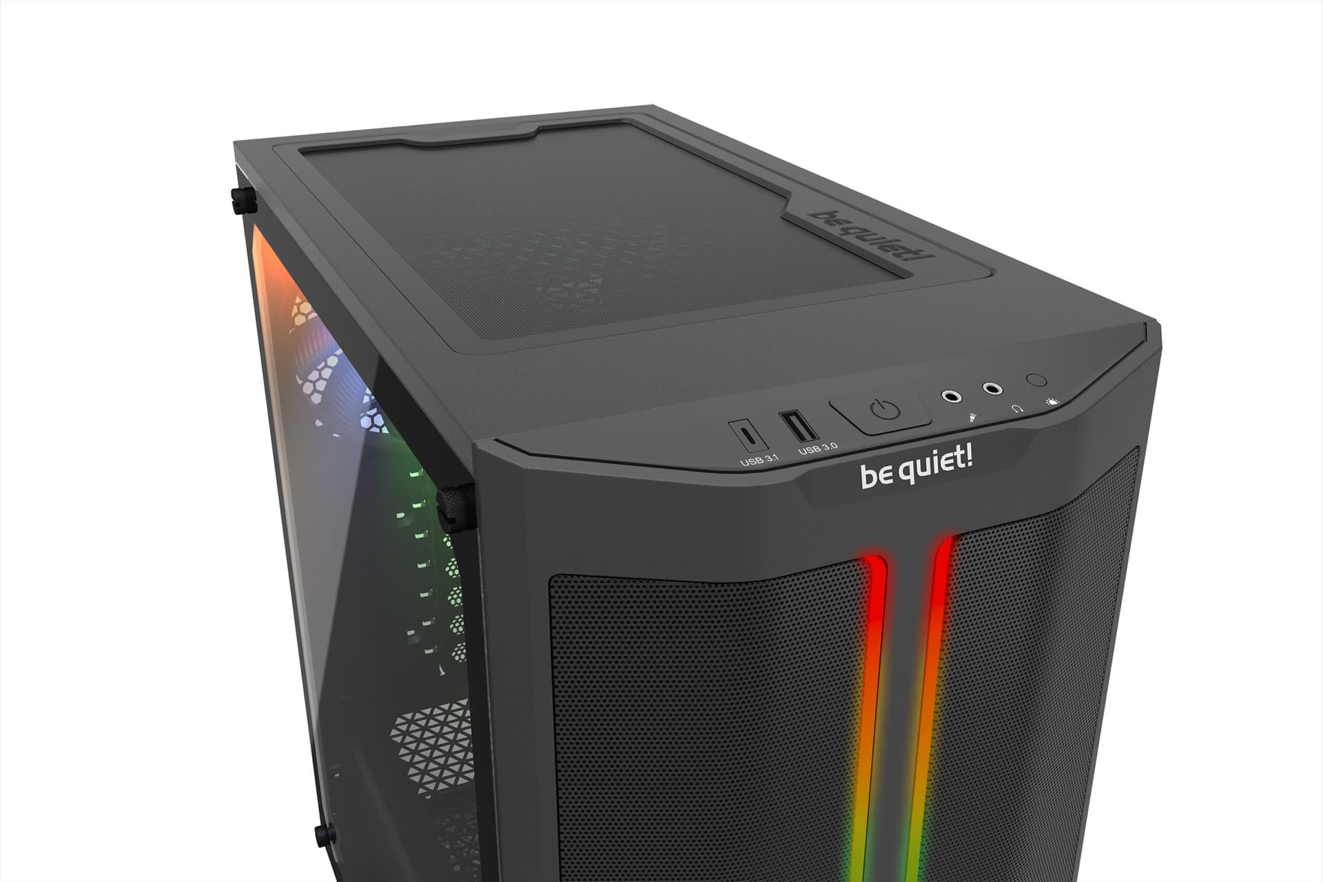 CARCASA be quiet! "PURE BASE 500DX", Middle Tower, ATX, fara sursa, 3xfan, USB 3.2 gen 1 x 1, USB Type-C x 1, audio+mic, PSU shroud, 7 sloturi expansiune,ARGB, negru, "BGW37" — miniatură