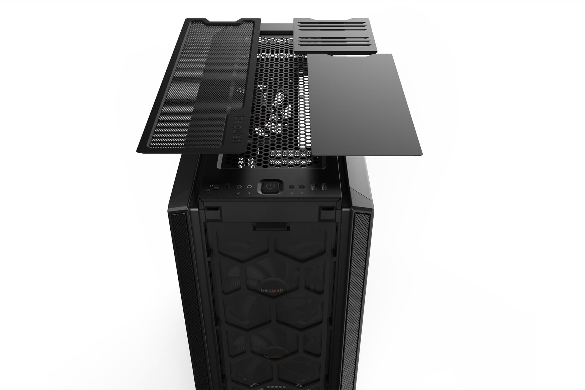 CARCASA be quiet! "SILENT BASE 802", Middle Tower,ATX, fara sursa,3xfan, USB 3.2 gen1x3, USB Type-Cx1, audiox2, PSU shroud, 7+2 sloturi expansiune, iluminare, negru, "BGW39" — miniatură