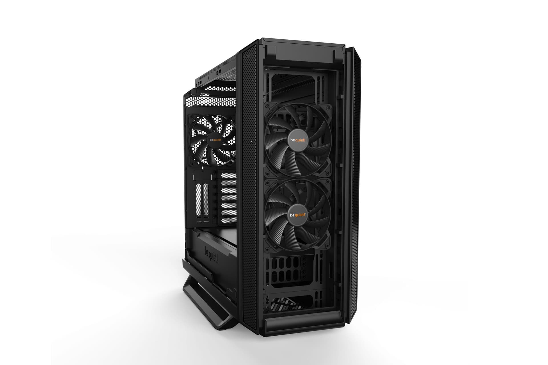 CARCASA be quiet! "SILENT BASE 802", Middle Tower,ATX, fara sursa,3xfan, USB 3.2 gen1x3, USB Type-Cx1, audiox2, PSU shroud, 7+2 sloturi expansiune, iluminare, negru, "BGW39" — miniatură