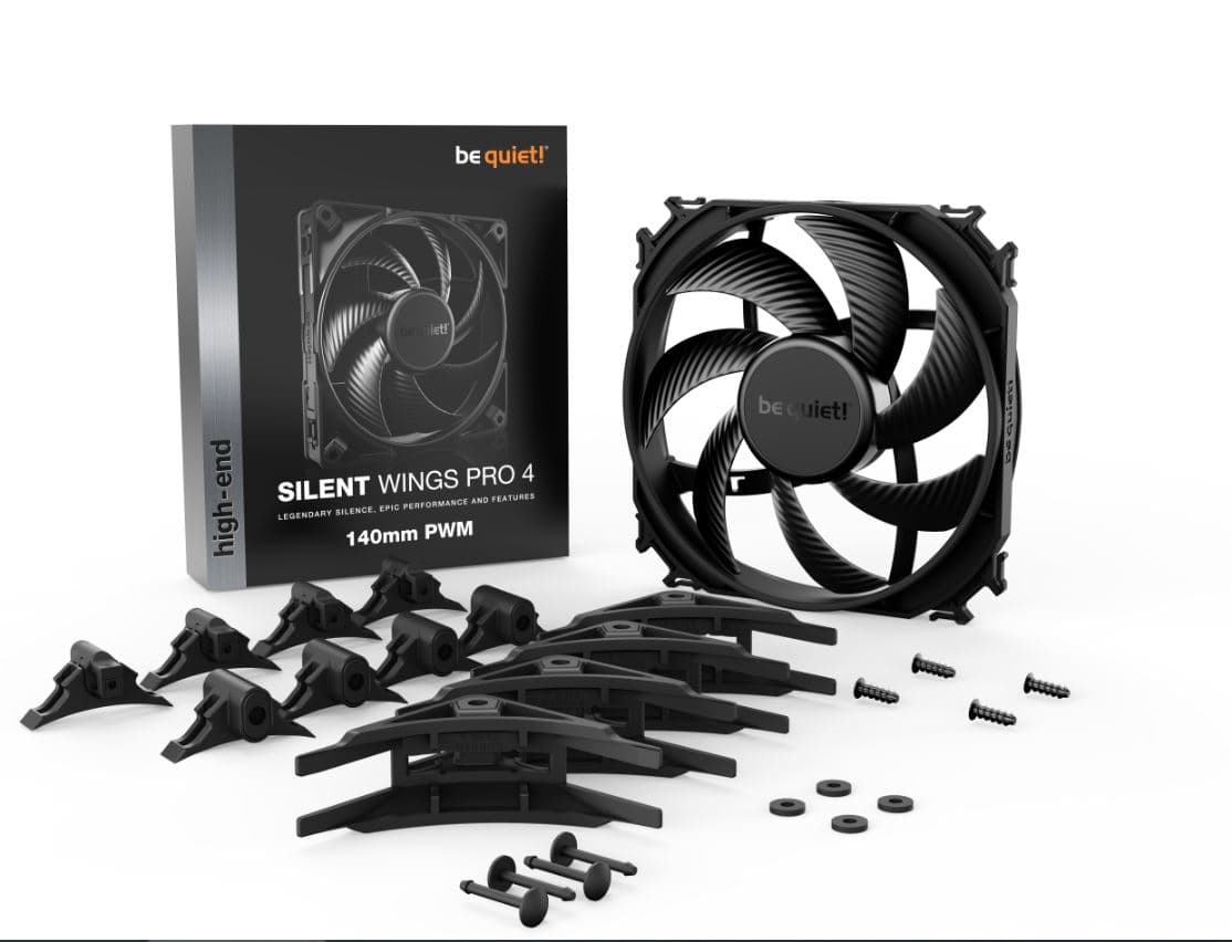 Ventilator be quiet "SILENT WINGS 4 PWM HS", 120mm, 2500 rpm, Fluid Dynamic Bearing, 4-pin PWM, "BL115" — miniatură