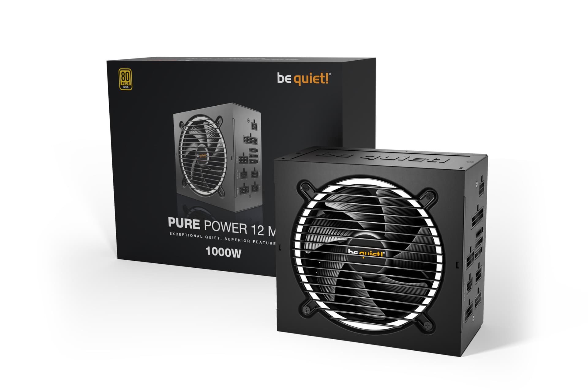 SURSA Be Quiet "PURE POWER 12 M", 1000W, 80 PLUS Gold, modular, format ATX 3.0, "BN345" — miniatură