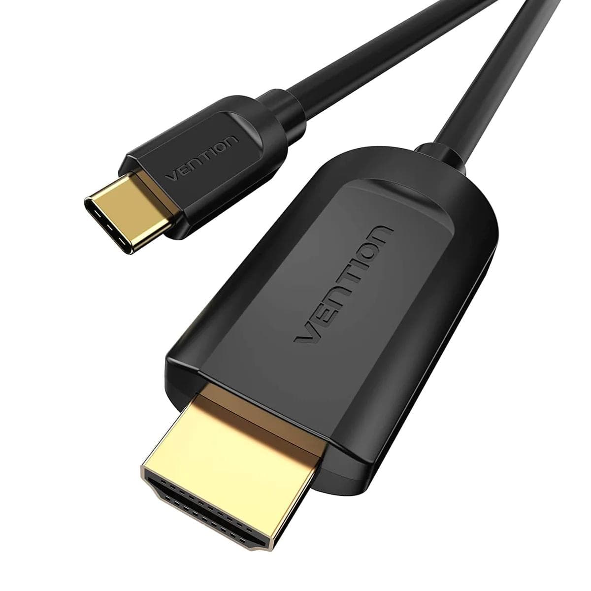 Cablu video Vention, USB Type-C(T) la HDMI(T), 1.5m, rezolutie maxima 4K la 30Hz, conectori auriti, cupru, invelis PVC, negru, "CGUBG" - 6922794742062 — miniatură