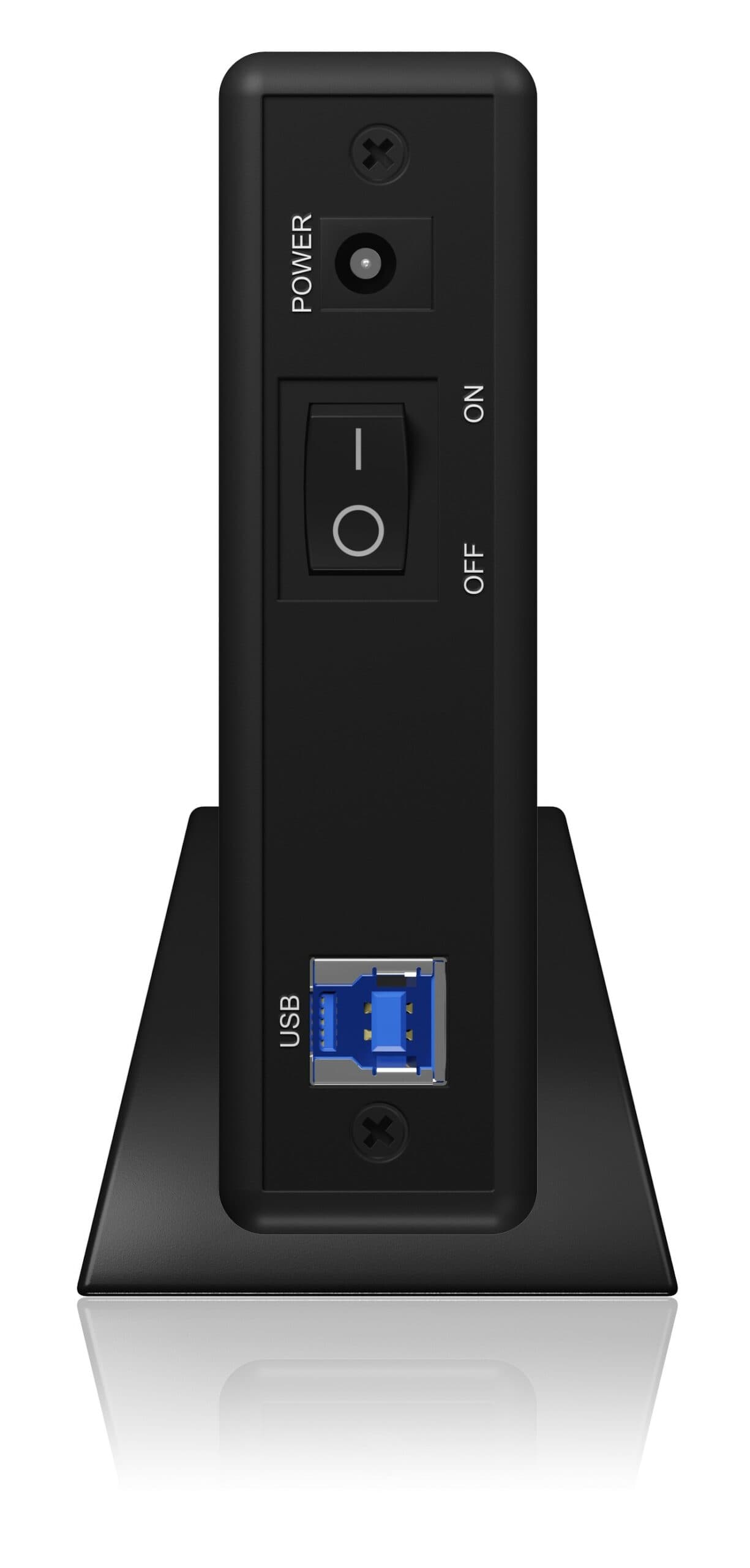 RACK HDD Icy Box SATA (I-III) 3.5" to 1x USB 3.2 Gen 1 HDD, UASP, Viteza: 6Gbit/s, aluminiu, negru, "IB-377U3" — miniatură