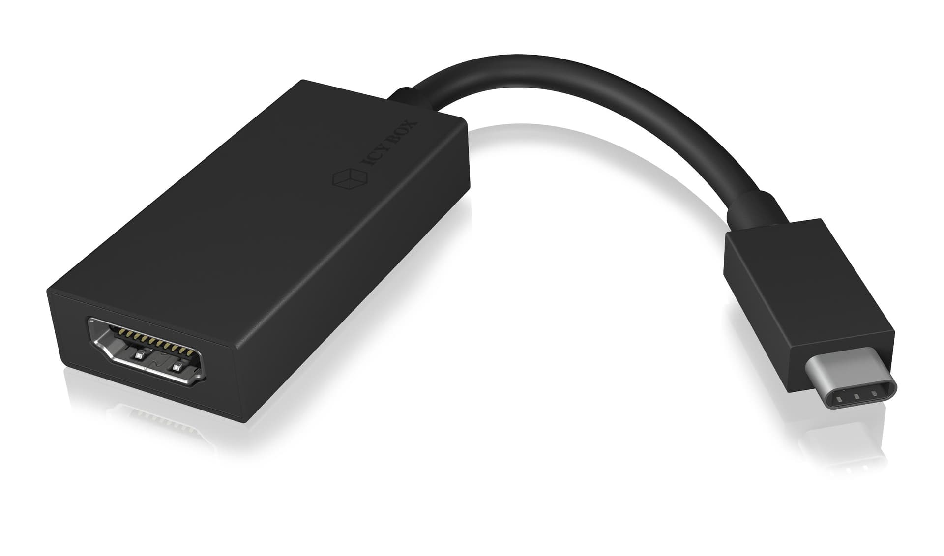 CABLU video Icy Box USB Type-C la HDMI, 4K(3840x2160) la 60Hz, negru, "IB-AC534-C" — miniatură