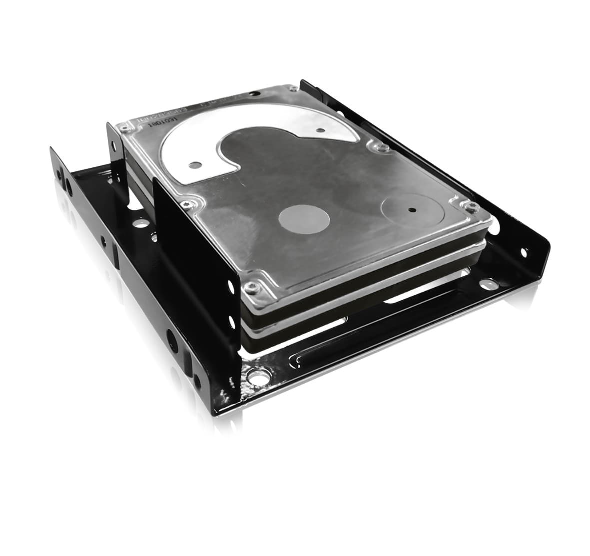 ADAPTOR Icy Box fixare HDD/ SSD 2.5 inch in bay de 3.5 inch, 2 x HDD/ SSD, metal, negru, "IB-AC643" — miniatură