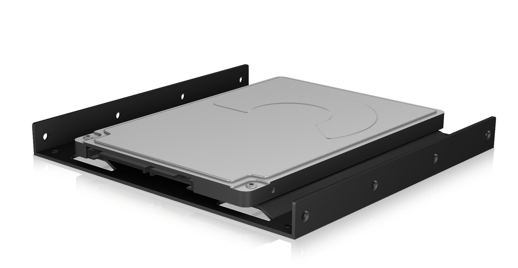 ADAPTOR Icy Box fixare HDD/ SSD 2.5 inch in bay de 3.5 inch, 1 x HDD/ SSD, metal, negru, "IB-AC653" — miniatură