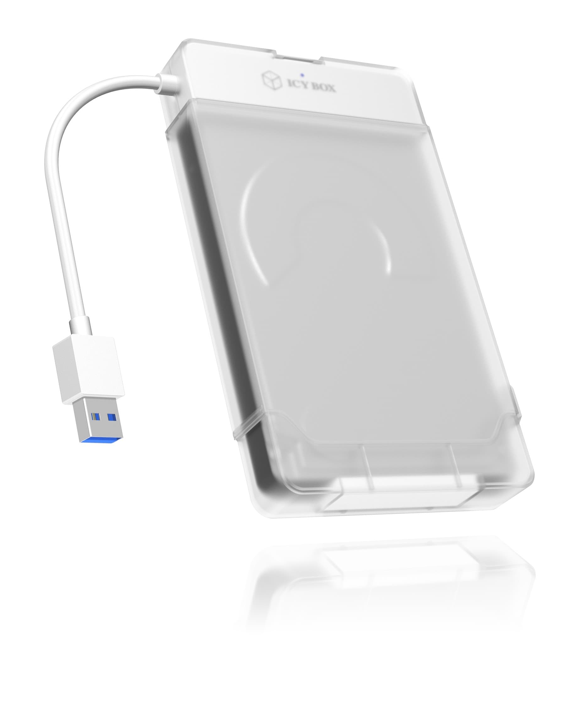 RACK HDD Icy Box SATA 2.5" la 1x USB 3.2 Gen 1, carcasa HDD, inclusa, plastic, alb, "IB-AC703-U3"