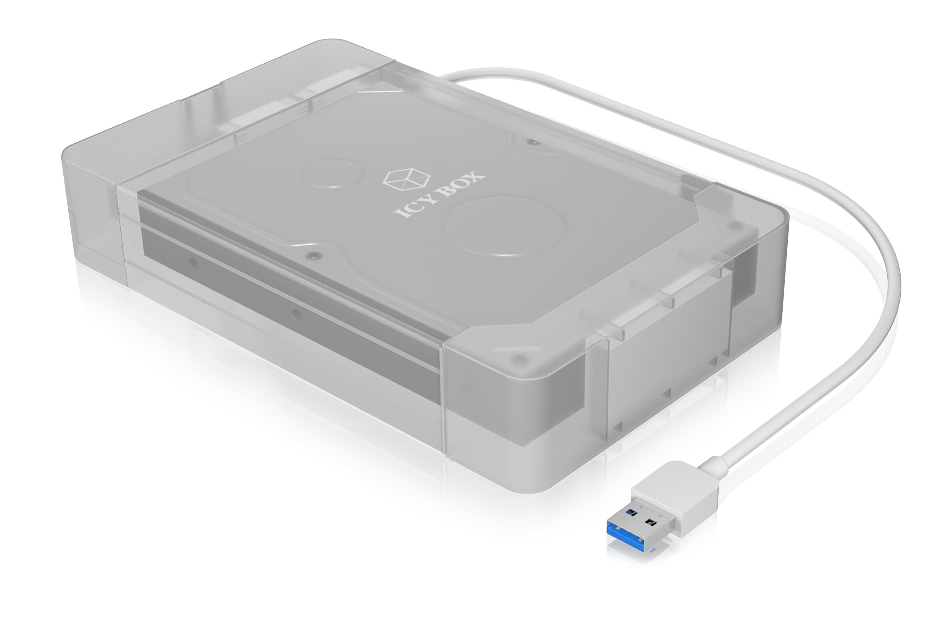 RACK HDD Icy Box SATA 2.5"/3.5", 1x USB 3.2 Gen 1, SATA III, UASP, viteza: 6Gbit/s, plastic, alb, "IB-AC705-6G"