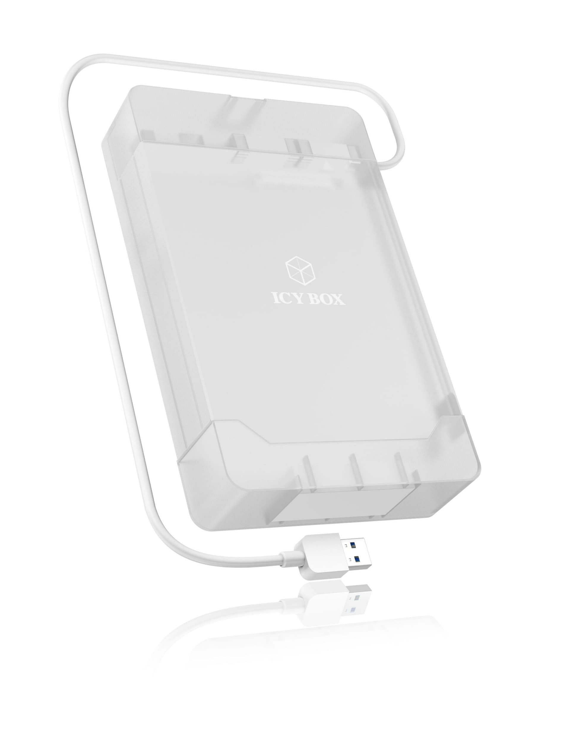 RACK HDD Icy Box SATA 2.5"/3.5", 1x USB 3.2 Gen 1, SATA III, UASP, viteza: 6Gbit/s, plastic, alb, "IB-AC705-6G" — miniatură