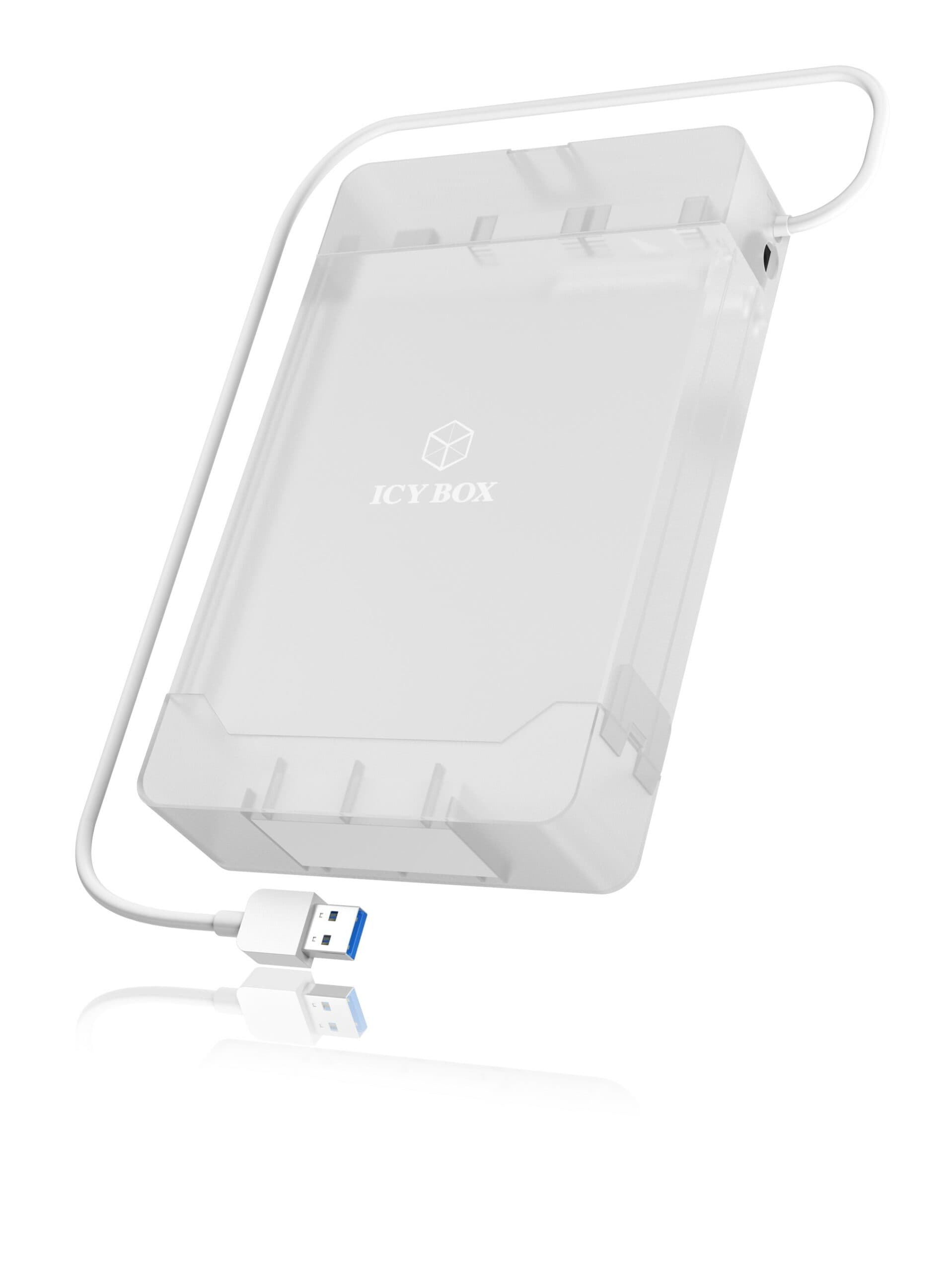 RACK HDD Icy Box SATA 2.5"/3.5", 1x USB 3.2 Gen 1, SATA III, UASP, viteza: 6Gbit/s, plastic, alb, "IB-AC705-6G" — miniatură