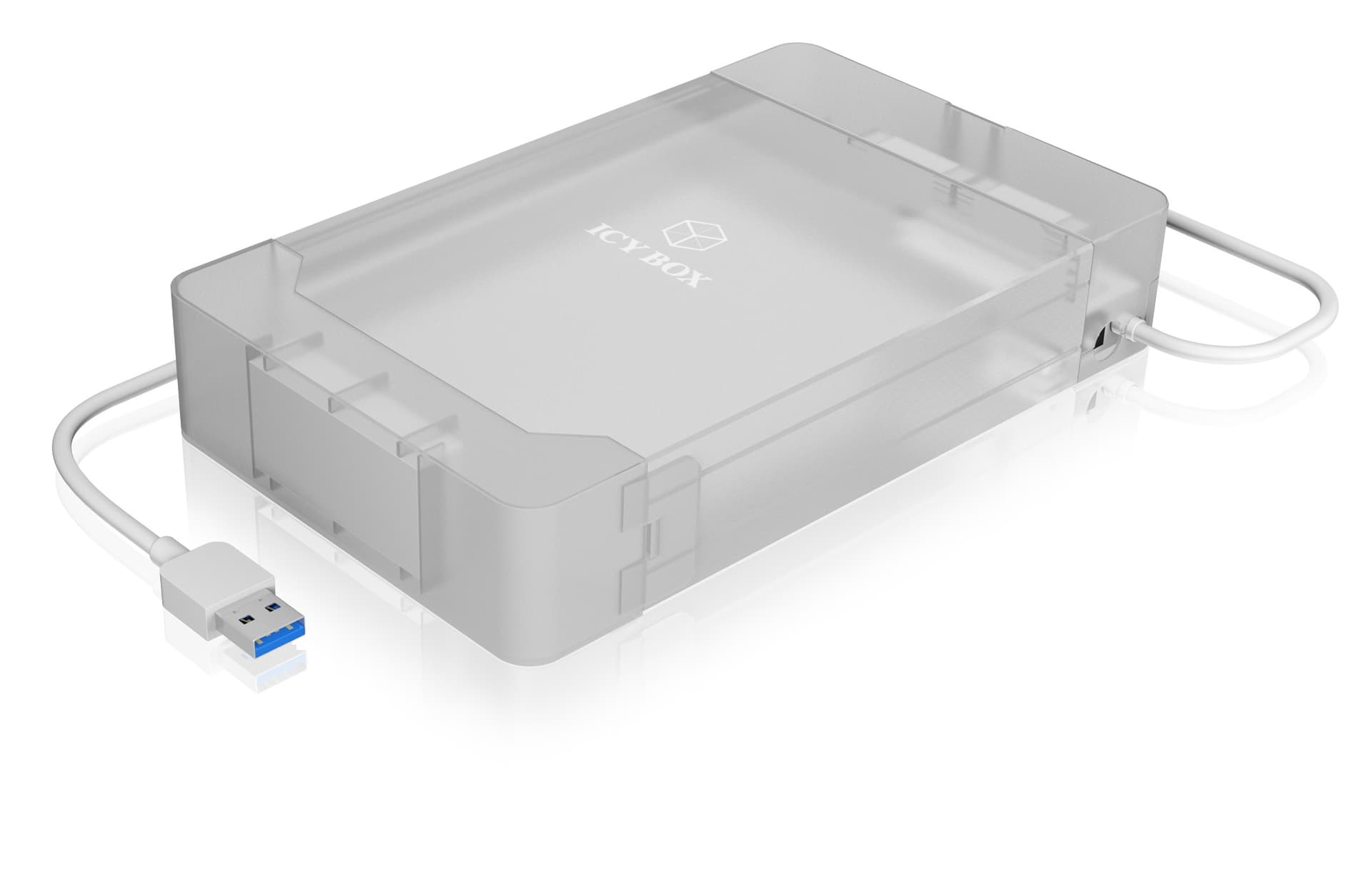 RACK HDD Icy Box SATA 2.5"/3.5", 1x USB 3.2 Gen 1, SATA III, UASP, viteza: 6Gbit/s, plastic, alb, "IB-AC705-6G" — miniatură