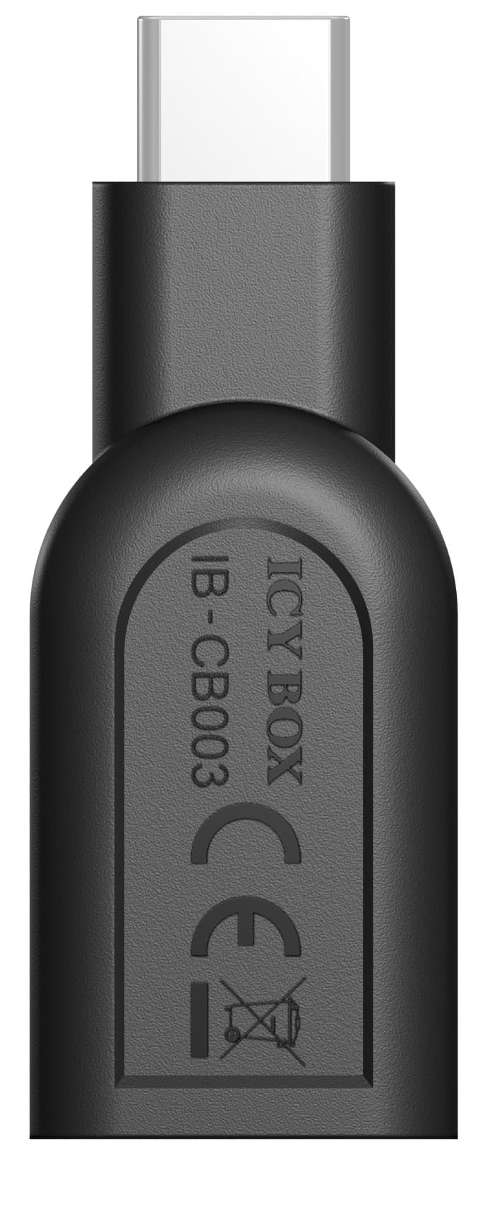 CABLU alimentare si date Icy Box, pt smartphone USB 3.2 Type-C Gen 1 (M) la USB 3.2 Type-A Gen 1 (F), plastic, negru, "IB-CB003"