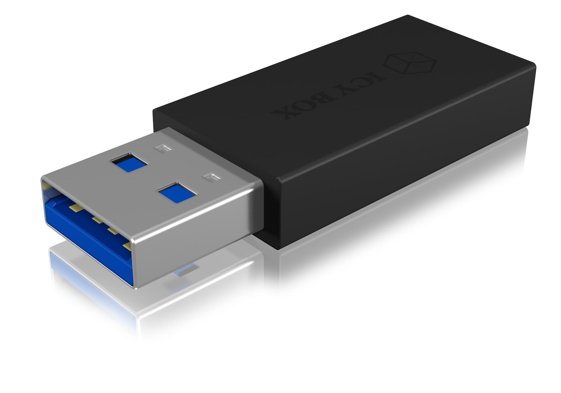 ADAPTOARE, Carduri PC - Icy Box, pt smartphone USB 3.2 Type-A Gen 2 la USB Type-C, Viteza: 10Gbit/s, plastic, negru, "IB-CB015" — miniatură