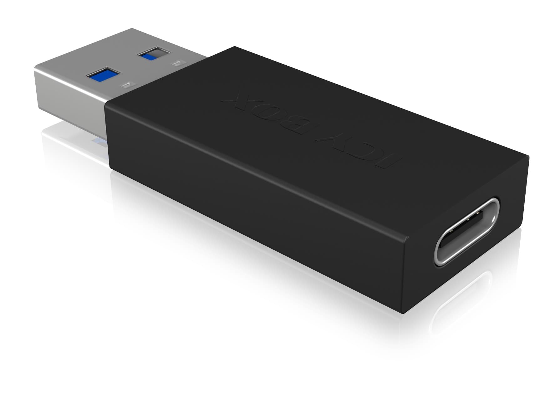 ADAPTOARE, Carduri PC - Icy Box, pt smartphone USB 3.2 Type-A Gen 2 la USB Type-C, Viteza: 10Gbit/s, plastic, negru, "IB-CB015" — miniatură