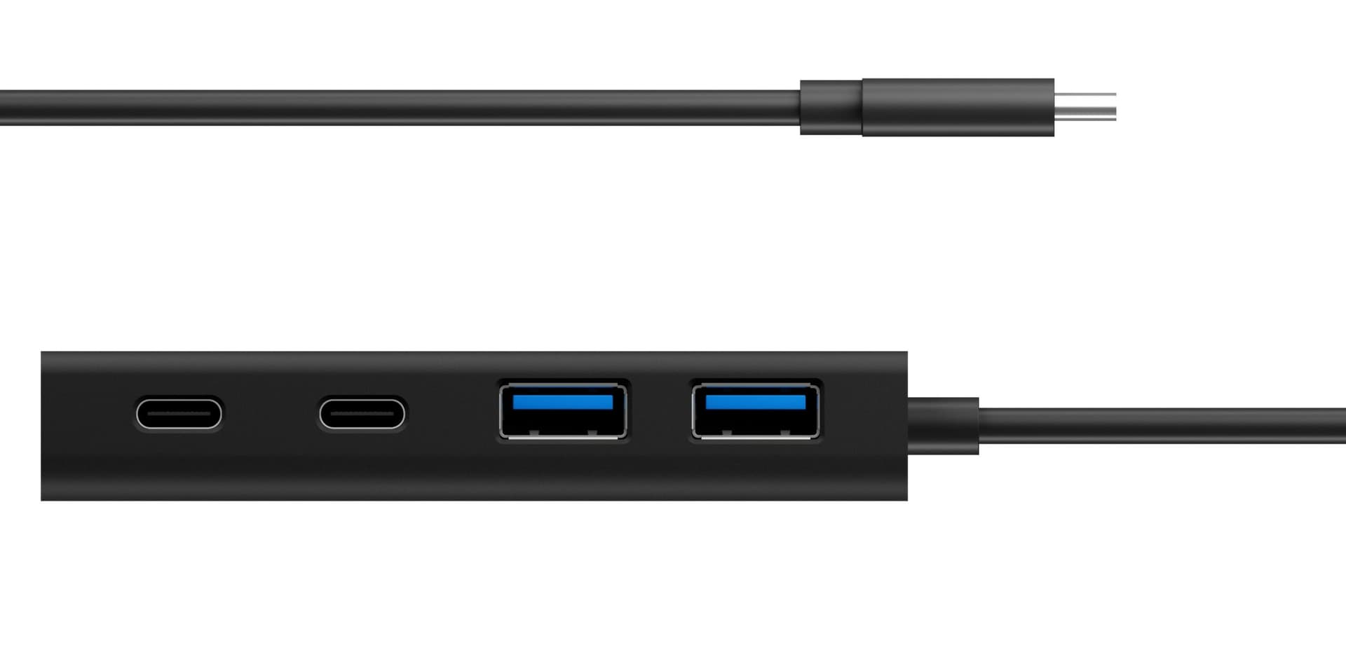 HUB extern Icy Box, porturi USB: USB 3.0 x 2, USB-C x 2, USB-C x 1 PD 60W, conectare prin USB Type-C, cablu 0.10m, aluminiu & plastic, negru, "IB-HUB1426-CPD" — miniatură