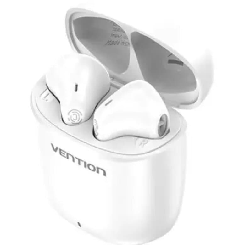 Casti TWS Vention, wireless, tip butoni, smartphone, BT 5.3, microfon pe casca, USB Type-C, acumulator charging case 300mAh, pana la 22 ore, alb "NBGW0" - 6922794773349