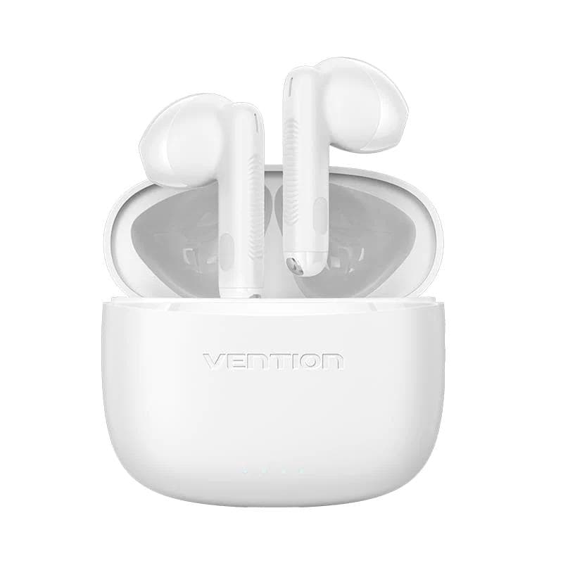 Casti TWS Vention, wireless,tip butoni, smartphone,BT 5.3, mic pe casca,USB Type-C,acumulator charging case 300mAh,durata baterie pana la 30 ore,alb "NBHW0"-6922794774643