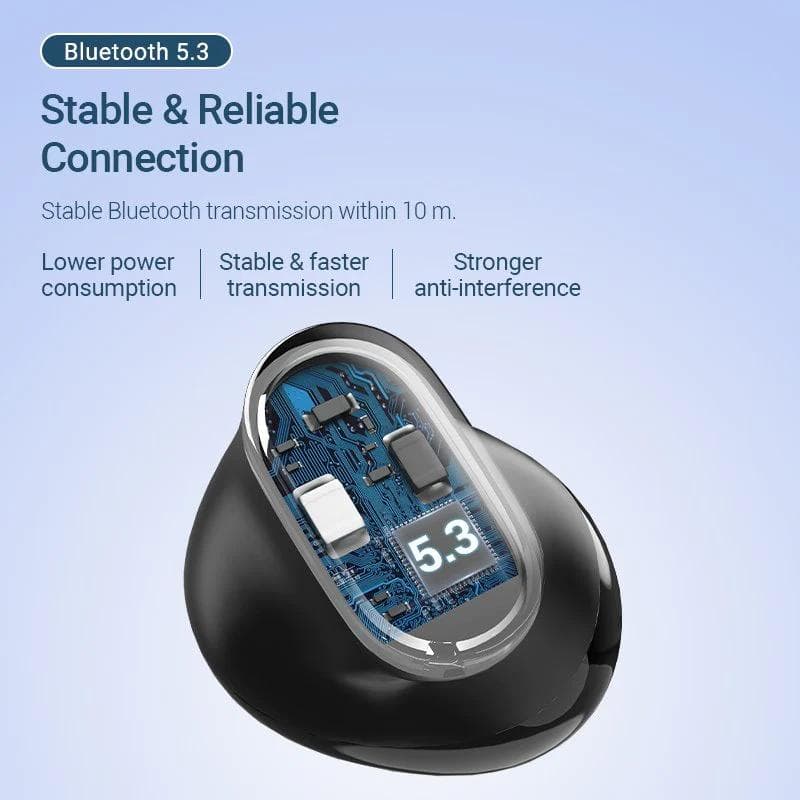 Casti TWS Vention, wireless, tip butoni, smartphone,BT 5.3, mic pe casca,USB-C, acumulator charging case 250mAh,pana la 20 ore,Low audio latency,negru "NBLB0"-6922794778641 — miniatură