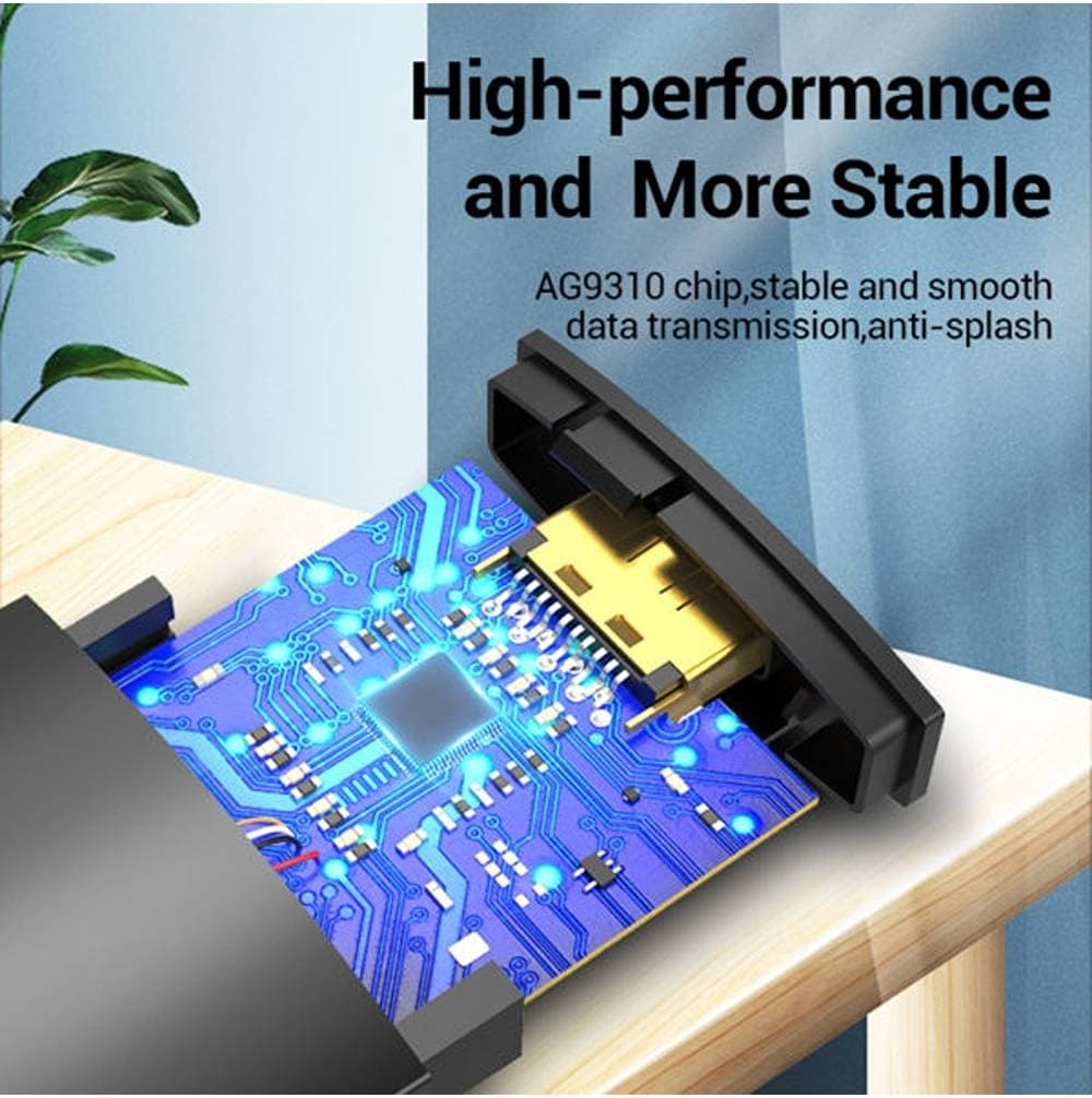 Adaptor video Vention, USB Type-C(T) la HDMI(M), 0.15m, rezolutie maxima 4K la 30Hz, conectori auriti, invelis PVC si ABS, negru, "TDCBB" - 6922794746121 — miniatură