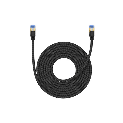 PATCH CORD UTP Baseus Cat7, fire din cupru, round cable, viteza maxima 10 Gbps, PVC, 8m, negru "B0013320B111-06" - 6932172646622