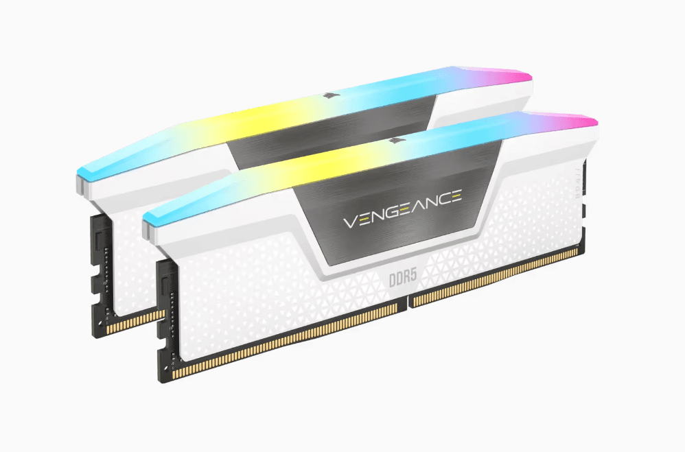 DDR Corsair - gaming Vengeance RGB, DDR5, 32GB (2x16GB), DDR5 6000, C36, 1.35V, Intel XMP, rev D, Alb "CMH32GX5M2D6000C36W"