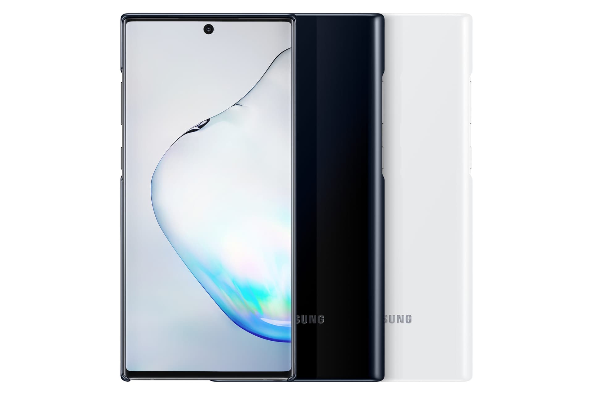 HUSE Smartphone Samsung SAMSUNG LED Protective Cover GALAXY Note10 Plus BLACK "EF-KN975CBEGWW" — miniatură