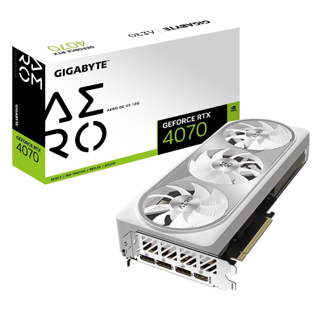 PLACI VIDEO Gigabyte VGA PCIE16 RTX4070 12GB GDDR6X/N4070AERO OCV2-12GD "GV-N4070AERO_OCV2-12GD"