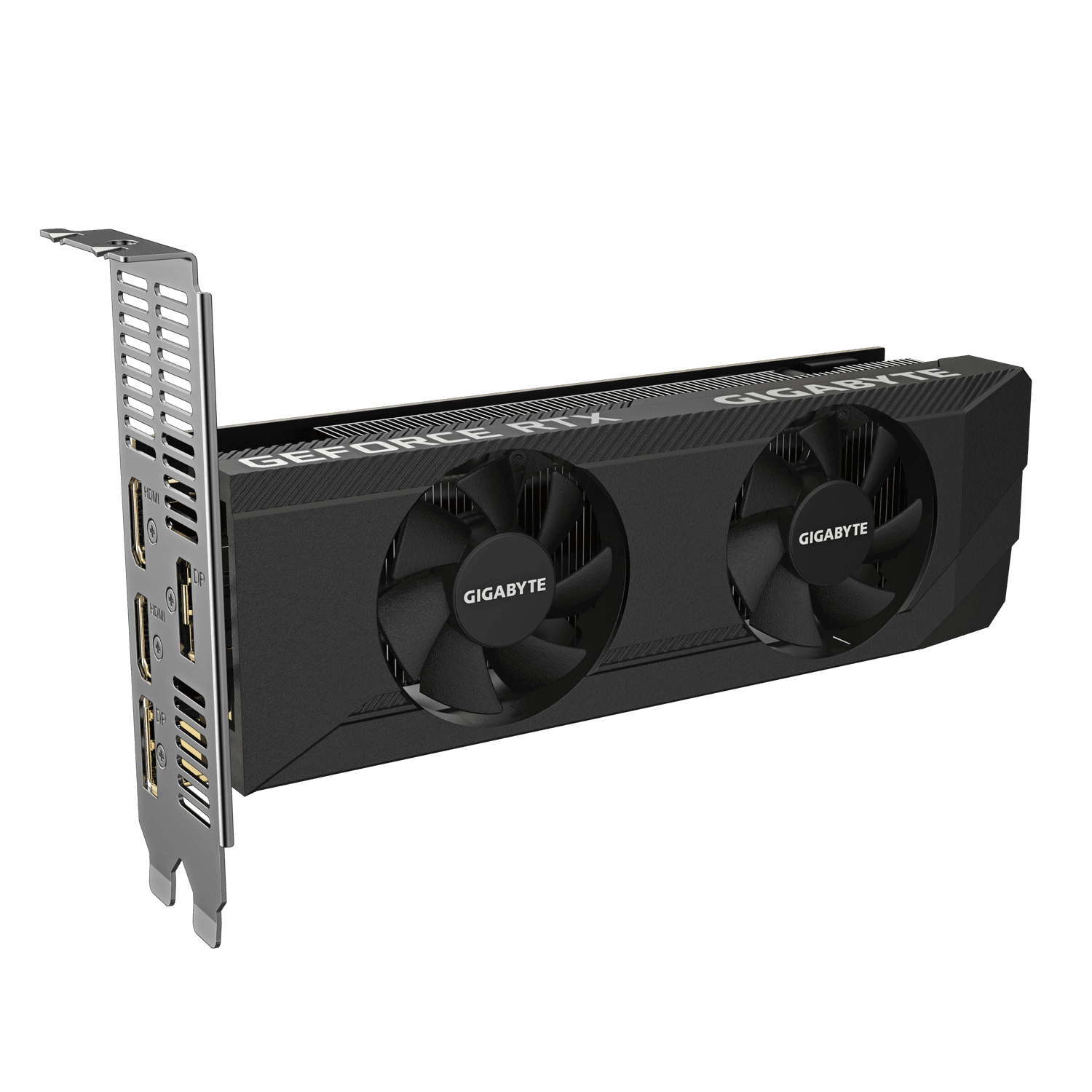 PLACI VIDEO Gigabyte GeForce RTX 3050 OC Low Profile 6G | 96-biti | 512 M x32 GDDR6 | 2x HDMI, 2x DP | PCI Express 4.0 x8 | Low profile 2 slot | Sursa recomandata: 300W | "N3050OC-6GL" — miniatură