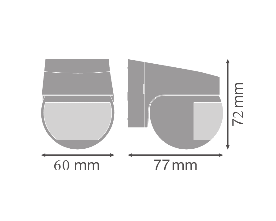 SENSOR WALL 110DEG IP44 WT LEDV "000004058075244733" — miniatură
