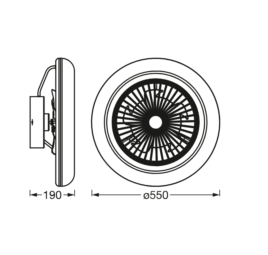 SMART WIFI CEILING FAN RD REM TW WTLEDV "000004058075572553" — miniatură