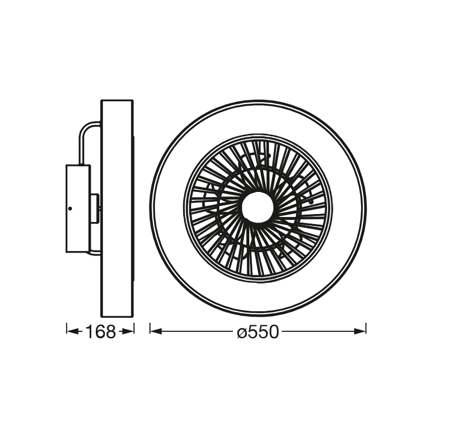 SMART WIFI CEILING FAN CYL REM TWGRLEDV "000004058075572577" — miniatură