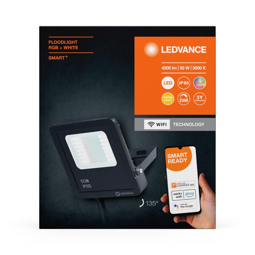 SMART OUTD WIFI FLOOD 50W RGBW DG LEDV "000004058075831438"