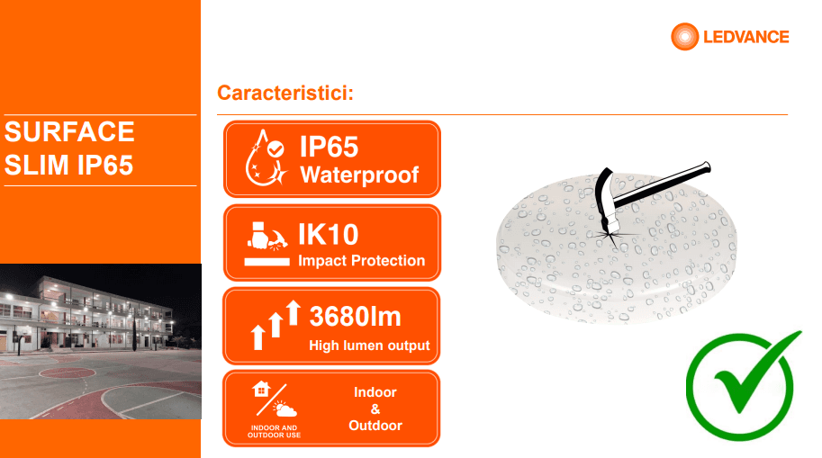 SF SLIM RD 350 P 35W 840 IP65 EUE LEDV "000004099854102738" — miniatură