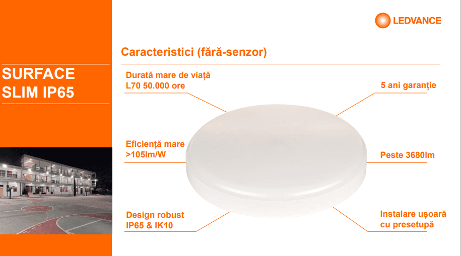 SF SLIM RD 350 P 35W 840 IP65 EUE LEDV "000004099854102738" — miniatură