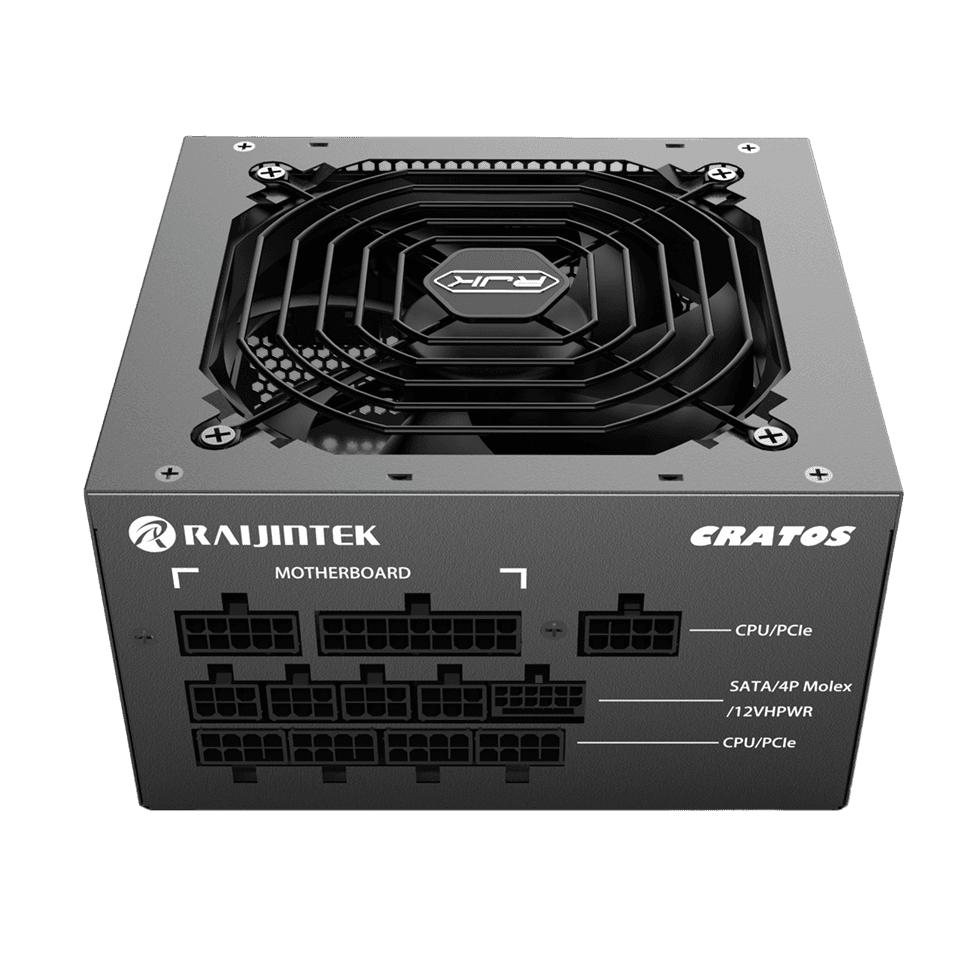Sursa RAIJINTEK CRATOS 1000 Black, ATX, 80 PLUS GOLD, 1000W, PCIe 5.0, Full Modulara "0R30B00005" — miniatură
