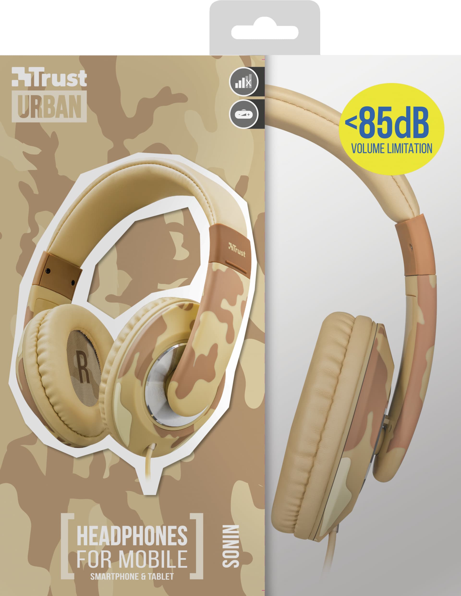 TRUST SONIN HEADPH - DESERT CAMO "22204" — miniatură