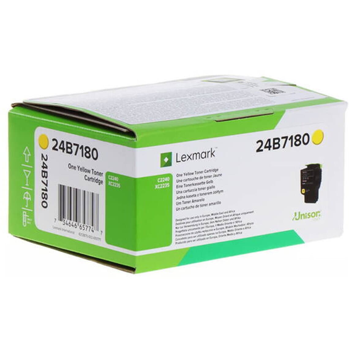 Toner Original Lexmark Yellow, 24B7180, pentru C2240|XC2235, 6K"24B7180"