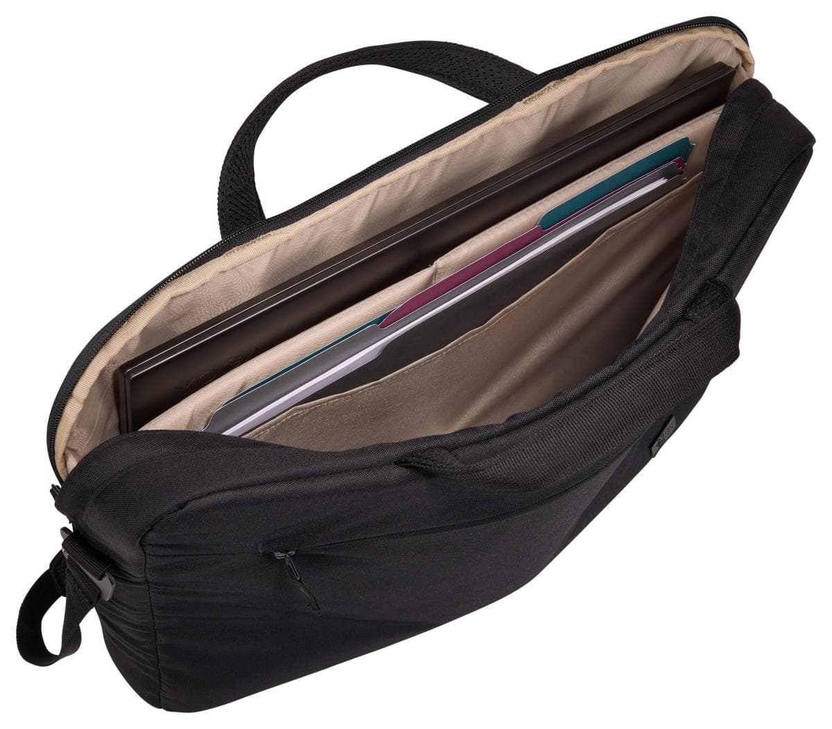 GEANTA CASE LOGIC Invigo, pt. notebook de max. 15.6 inch, 1 compartiment, buzunar frontal, waterproof, poliester, negru,3205103 "INVIA116 BLACK" — miniatură