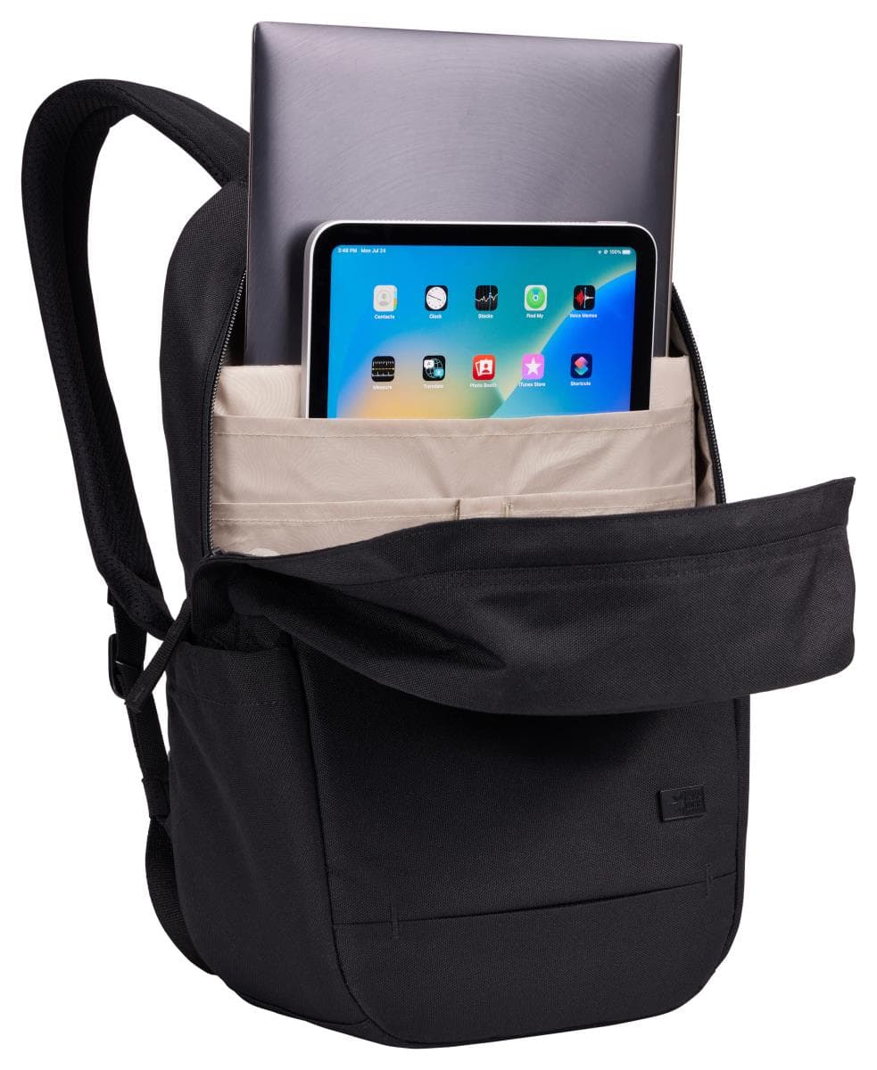 RUCSAC CASE LOGIC Invigo, pt. notebook de max. 14 inch, 1 compartiment, buzunar frontal x 2 | buzunar lateral, waterproof, nylon, negru, 3205104 "INVIBP114 BLACK" — miniatură