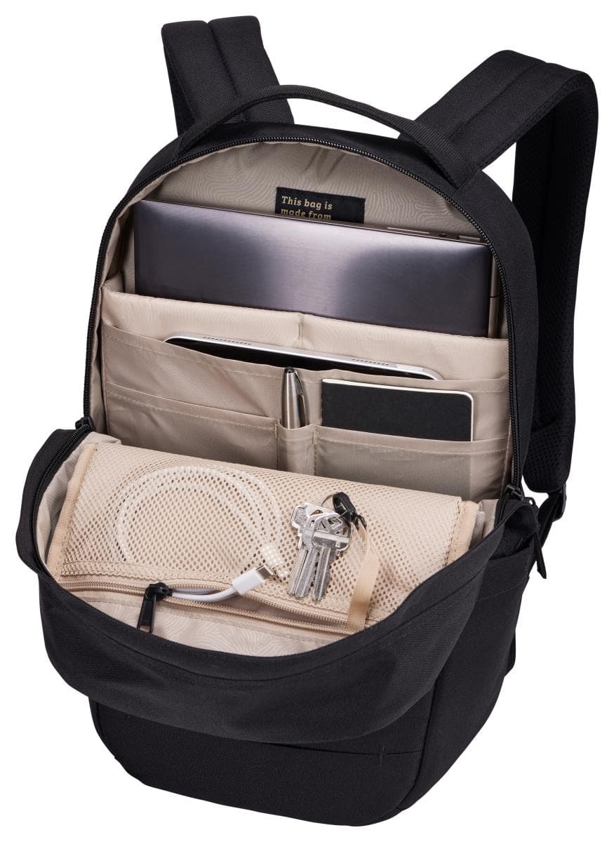 RUCSAC CASE LOGIC Invigo, pt. notebook de max. 14 inch, 1 compartiment, buzunar frontal x 2 | buzunar lateral, waterproof, nylon, negru, 3205104 "INVIBP114 BLACK" — miniatură