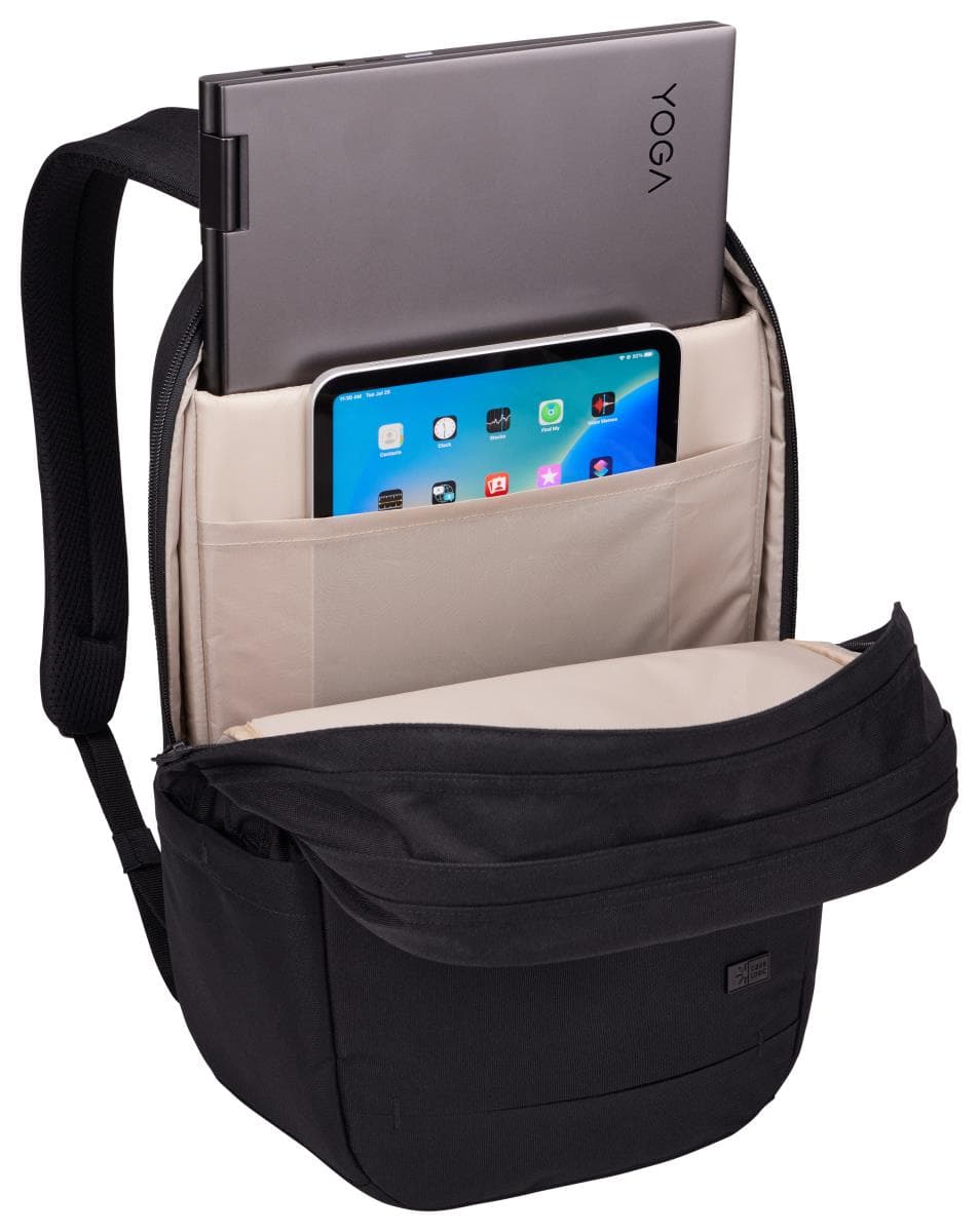 RUCSAC CASE LOGIC Invigo, pt. notebook de max. 15.6 inch, 2 compartimente, buzunar frontal x 2 | buzunar lateral, waterproof, nylon, negru, 3205105 "INVIBP116 BLACK" — miniatură