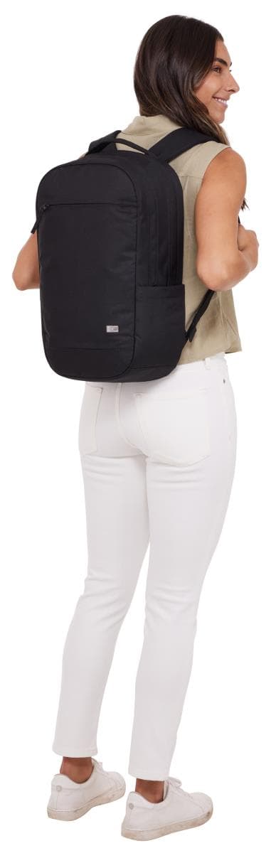 RUCSAC CASE LOGIC Invigo, pt. notebook de max. 15.6 inch, 2 compartimente, buzunar frontal x 2 | buzunar lateral, waterproof, nylon, negru, 3205105 "INVIBP116 BLACK" — miniatură