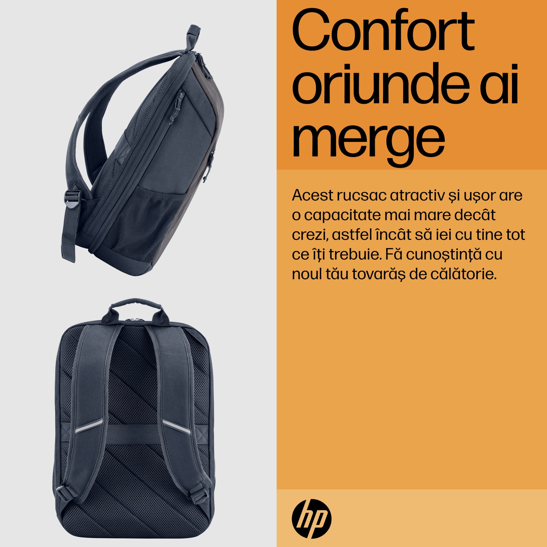 HP Travel 18 Liter 15.6inch Iron Grey Laptop Backpack "6H2D9AA" — miniatură