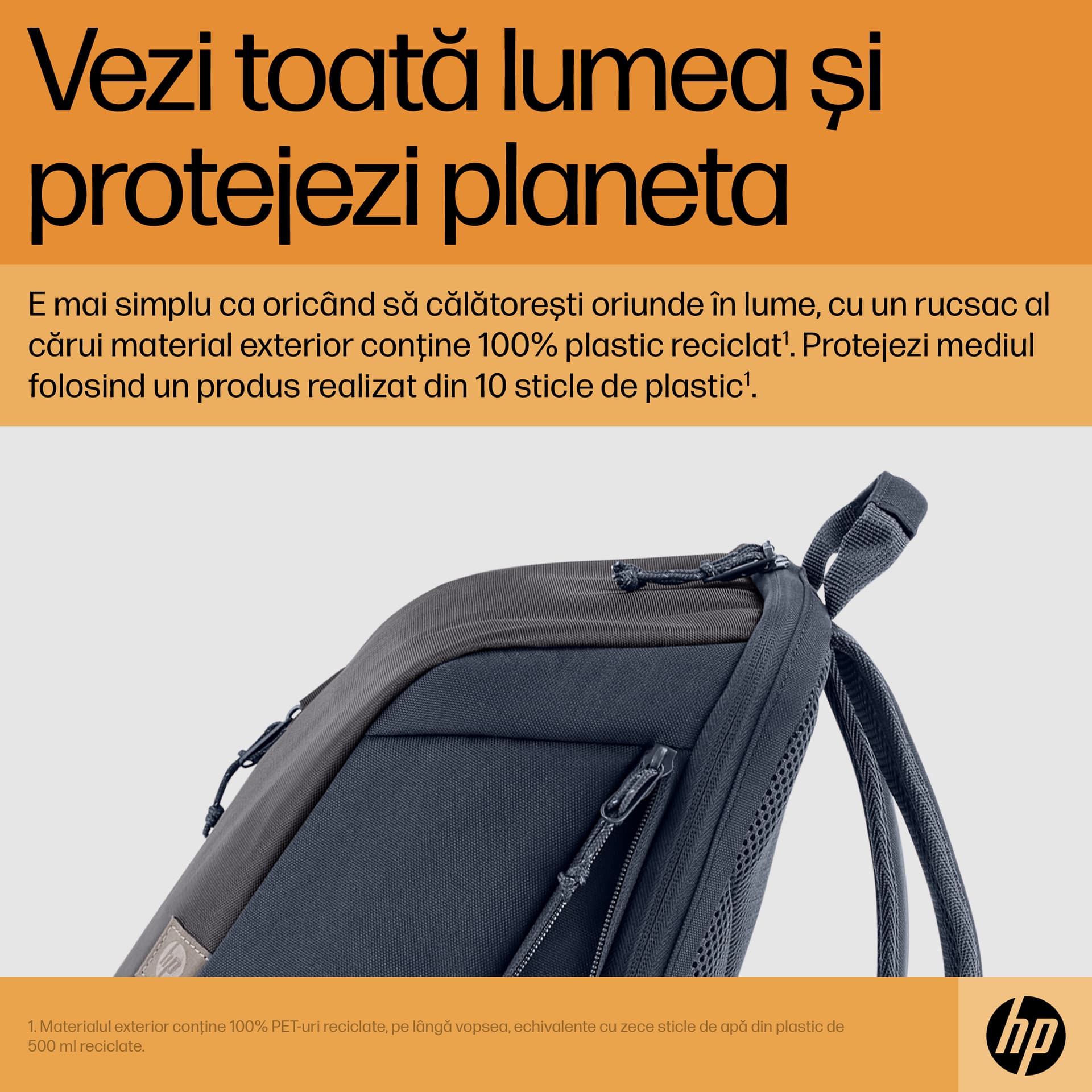 HP Travel 18 Liter 15.6inch Iron Grey Laptop Backpack "6H2D9AA" — miniatură