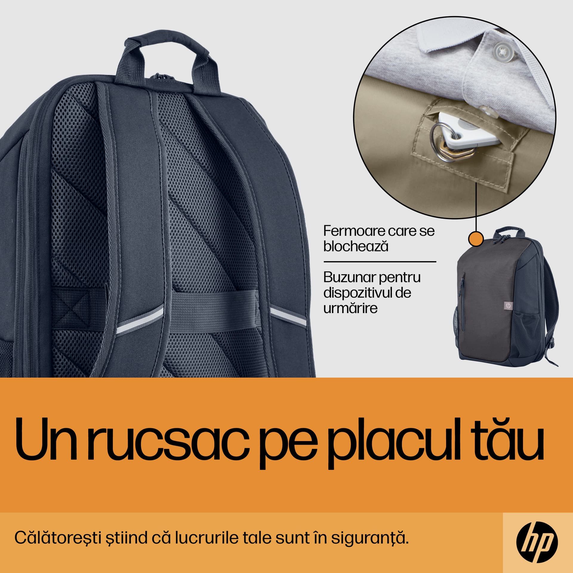 HP Travel 18 Liter 15.6inch Iron Grey Laptop Backpack "6H2D9AA" — miniatură