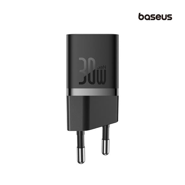 INCARCATOR RETEA Baseus, Quick Charge 30W, 1 x USB Type-C Output 5V/3A (include cablu USB Type-C la USB Type-C de 100W), negru "P10110902113-00" - 6932172654450