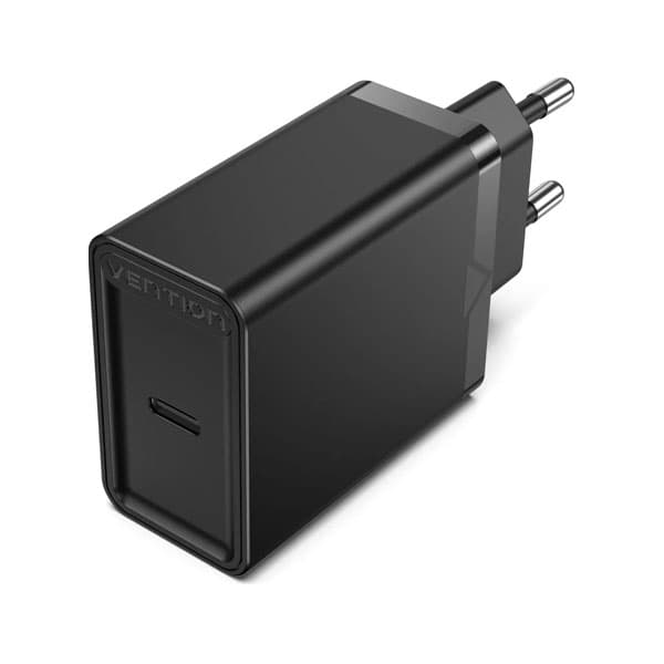 ALIMENTATOR SmartPhone la 220V Vention 1-port USB-C Wall Charger(30W) EU-Plug Black, "FAIB0-EU"