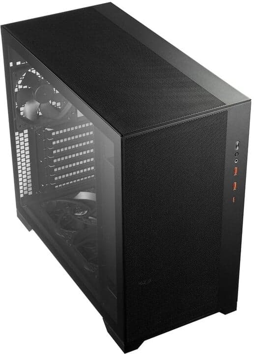 CARCASA FORTRON Middle Tower, E-ATX/ATX, "CMT580", fara sursa, USB 3.0 x 2, USB Type-C x 1, 120mm x 4 fan, HD-audio, negru, "POC0000163" — miniatură